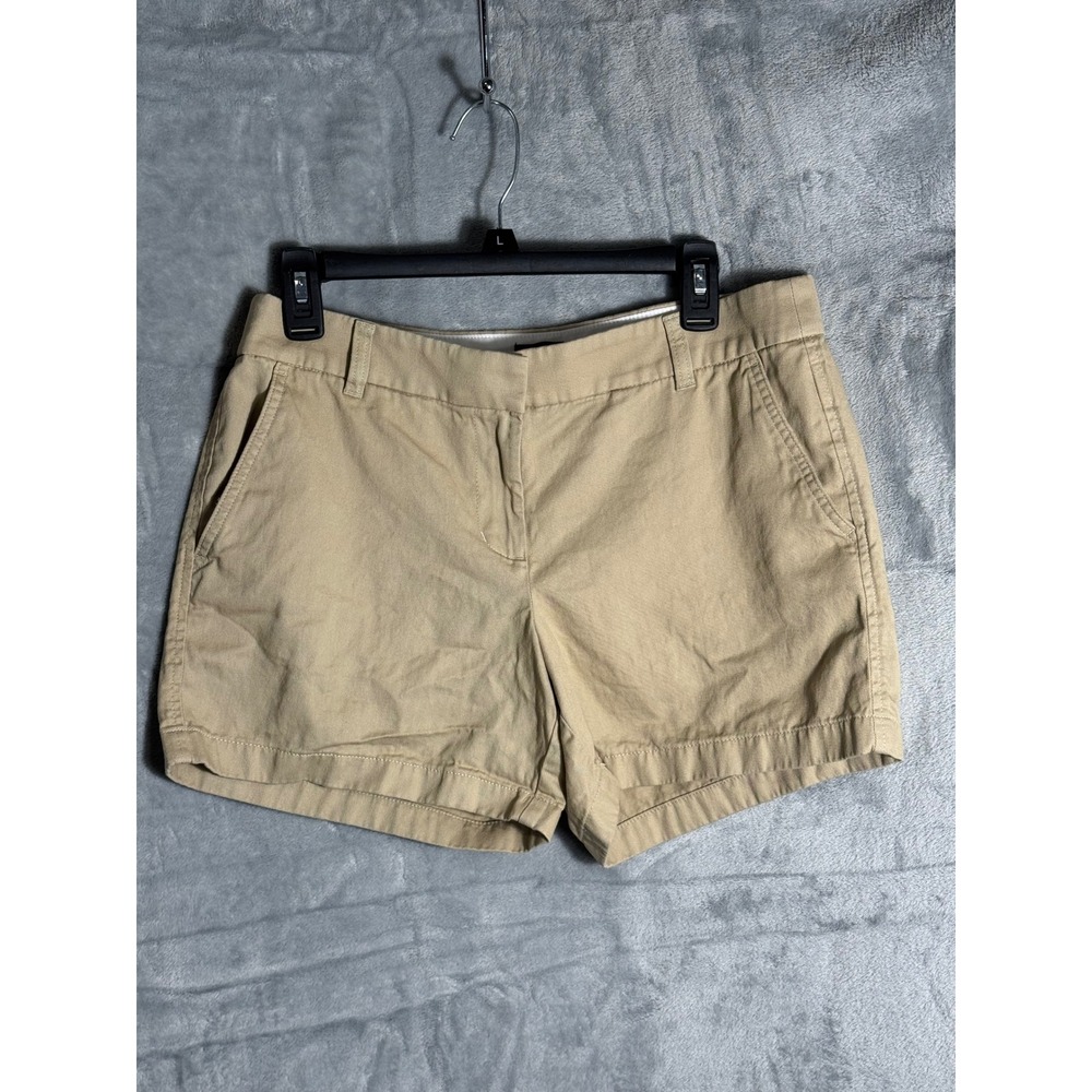 J.Crew Womens Chino Shorts‎ Khaki Tan 100% Cotton Twill Size 8